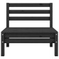vidaXL Set Divani da Giardino 4 pz Nero in Legno Massello di Pino vidaXL Set Divani da Giardino 4 pz Nero in Legno Massello di Pino