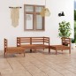 vidaXL Set Divani da Giardino 4 pz Miele in Legno Massello di Pino vidaXL Set Divani da Giardino 4 pz Miele in Legno Massello di Pino