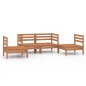 vidaXL Set Divani da Giardino 4 pz Miele in Legno Massello di Pino vidaXL Set Divani da Giardino 4 pz Miele in Legno Massello di Pino