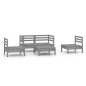 vidaXL Set Divani da Giardino 5 pz Grigio in Legno Massello di Pino vidaXL Set Divani da Giardino 5 pz Grigio in Legno Massello di Pino