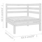 vidaXL Set Divani da Giardino 5 pz Bianco in Legno Massello di Pino vidaXL Set Divani da Giardino 5 pz Bianco in Legno Massello di Pino
