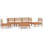 vidaXL Set Salotto da Giardino 6pz Marrone Ambra Legno Massello Pino