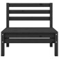 vidaXL Set Divani da Giardino 6 pz Nero in Legno Massello di Pino vidaXL Set Divani da Giardino 6 pz Nero in Legno Massello di Pino