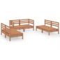 vidaXL Set Divani da Giardino 6 pz Miele in Legno Massello di Pino vidaXL Set Divani da Giardino 6 pz Miele in Legno Massello di Pino