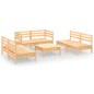 vidaXL Set Divani da Giardino 7 pz in Legno Massello di Pino