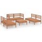 vidaXL Set Divani da Giardino 7 pz Miele in Legno Massello di Pino vidaXL Set Divani da Giardino 7 pz Miele in Legno Massello di Pino