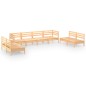 vidaXL Set Divani da Giardino 8 pz in Legno Massello di Pino