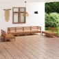vidaXL Set Salotto da Giardino 8 pz Marrone Ambra Legno Massello Pino vidaXL Set Salotto da Giardino 8 pz Marrone Ambra Legno Massello Pino