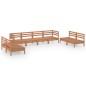 vidaXL Set Salotto da Giardino 8 pz Marrone Ambra Legno Massello Pino vidaXL Set Salotto da Giardino 8 pz Marrone Ambra Legno Massello Pino