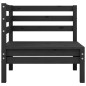 vidaXL Set Divani da Giardino 6 pz Nero in Legno Massello di Pino vidaXL Set Divani da Giardino 6 pz Nero in Legno Massello di Pino