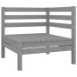 vidaXL Set Divani da Giardino 7 pz Grigio in Legno Massello di Pino vidaXL Set Divani da Giardino 7 pz Grigio in Legno Massello di Pino