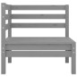 vidaXL Set Divani da Giardino 7 pz Grigio in Legno Massello di Pino vidaXL Set Divani da Giardino 7 pz Grigio in Legno Massello di Pino