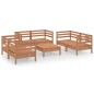 vidaXL Set Divani da Giardino 7 pz Miele in Legno Massello di Pino vidaXL Set Divani da Giardino 7 pz Miele in Legno Massello di Pino