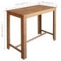 Tavolo e Sedie da Bar Set 5 pz in Legno Massello di Acacia