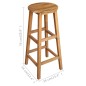 Tavolo e Sedie da Bar Set 5 pz in Legno Massello di Acacia