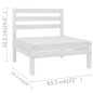 vidaXL Set Divani da Giardino 7 pz Bianco in Legno Massello di Pino vidaXL Set Divani da Giardino 7 pz Bianco in Legno Massello di Pino