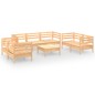vidaXL Set Divani da Giardino 8 pz in Legno Massello di Pino vidaXL Set Divani da Giardino 8 pz in Legno Massello di Pino