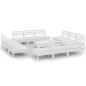 vidaXL Set Divani da Giardino 13 pz Bianco in Legno Massello di Pino vidaXL Set Divani da Giardino 13 pz Bianco in Legno Massello di Pino