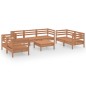 vidaXL Set Divani da Giardino 8 pz Miele in Legno Massello di Pino