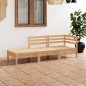 vidaXL Set Divani da Giardino 3 pz in Legno Massello di Pino vidaXL Set Divani da Giardino 3 pz in Legno Massello di Pino