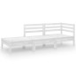 vidaXL Set Divani da Giardino 3 pz Bianco in Legno Massello di Pino