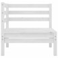 vidaXL Set Divani da Giardino 4 pz Bianco in Legno Massello di Pino vidaXL Set Divani da Giardino 4 pz Bianco in Legno Massello di Pino