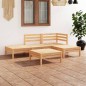vidaXL Set Salotto da Giardino 5 pz in Legno Massello di Pino vidaXL Set Salotto da Giardino 5 pz in Legno Massello di Pino