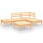 vidaXL Set Salotto da Giardino 5 pz in Legno Massello di Pino vidaXL Set Salotto da Giardino 5 pz in Legno Massello di Pino