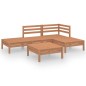vidaXL Set Salotto da Giardino 5 pz in Legno Massello di Pino Miele vidaXL Set Salotto da Giardino 5 pz in Legno Massello di Pino Miele