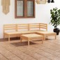 vidaXL Set Salotto da Giardino 5 pz in Legno Massello di Pino vidaXL Set Salotto da Giardino 5 pz in Legno Massello di Pino