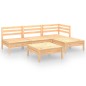 vidaXL Set Salotto da Giardino 5 pz in Legno Massello di Pino vidaXL Set Salotto da Giardino 5 pz in Legno Massello di Pino
