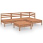 vidaXL Set Salotto da Giardino 5 pz in Legno Massello di Pino Miele vidaXL Set Salotto da Giardino 5 pz in Legno Massello di Pino Miele