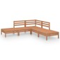 vidaXL Set Salotto da Giardino 5 pz in Legno Massello di Pino Miele vidaXL Set Salotto da Giardino 5 pz in Legno Massello di Pino Miele