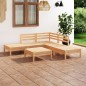 vidaXL Set Salotto da Giardino 6 pz in Legno Massello di Pino vidaXL Set Salotto da Giardino 6 pz in Legno Massello di Pino