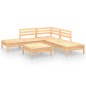 vidaXL Set Salotto da Giardino 6 pz in Legno Massello di Pino vidaXL Set Salotto da Giardino 6 pz in Legno Massello di Pino