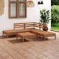 vidaXL Set Salotto da Giardino 6 pz in Legno Massello di Pino Miele vidaXL Set Salotto da Giardino 6 pz in Legno Massello di Pino Miele