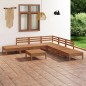 vidaXL Set Salotto da Giardino 8 pz in Legno Massello di Pino Ambra vidaXL Set Salotto da Giardino 8 pz in Legno Massello di Pino Ambra