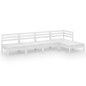 vidaXL Set Salotto da Giardino 5 pz in Legno Massello di Pino Bianco