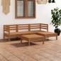 vidaXL Set Divani da Giardino 5 pz in Legno Massello di Pino Miele