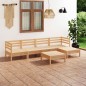 vidaXL Set Salotto da Giardino 6 pz in Legno Massello di Pino vidaXL Set Salotto da Giardino 6 pz in Legno Massello di Pino