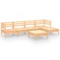 vidaXL Set Salotto da Giardino 6 pz in Legno Massello di Pino vidaXL Set Salotto da Giardino 6 pz in Legno Massello di Pino
