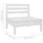 vidaXL Set Salotto da Giardino 6 pz in Legno Massello di Pino Bianco vidaXL Set Salotto da Giardino 6 pz in Legno Massello di Pino Bianco