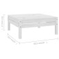 vidaXL Set Salotto da Giardino 6 pz in Legno Massello di Pino Bianco vidaXL Set Salotto da Giardino 6 pz in Legno Massello di Pino Bianco