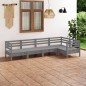 vidaXL Set Salotto da Giardino 5 pz in Legno Massello di Pino Grigio vidaXL Set Salotto da Giardino 5 pz in Legno Massello di Pino Grigio