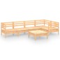vidaXL Set Salotto da Giardino 6 pz in Legno Massello di Pino vidaXL Set Salotto da Giardino 6 pz in Legno Massello di Pino