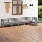 vidaXL Set Salotto da Giardino 6 pz in Legno Massello di Pino Grigio vidaXL Set Salotto da Giardino 6 pz in Legno Massello di Pino Grigio