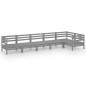 vidaXL Set Salotto da Giardino 6 pz in Legno Massello di Pino Grigio vidaXL Set Salotto da Giardino 6 pz in Legno Massello di Pino Grigio