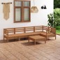 vidaXL Set Salotto da Giardino 6 pz in Legno Massello di Pino Miele vidaXL Set Salotto da Giardino 6 pz in Legno Massello di Pino Miele