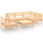 vidaXL Set Divani da Giardino 6 pz in Legno Massello di Pino vidaXL Set Divani da Giardino 6 pz in Legno Massello di Pino