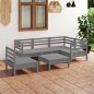 vidaXL Set Salotto da Giardino 6 pz in Legno Massello di Pino Grigio vidaXL Set Salotto da Giardino 6 pz in Legno Massello di Pino Grigio